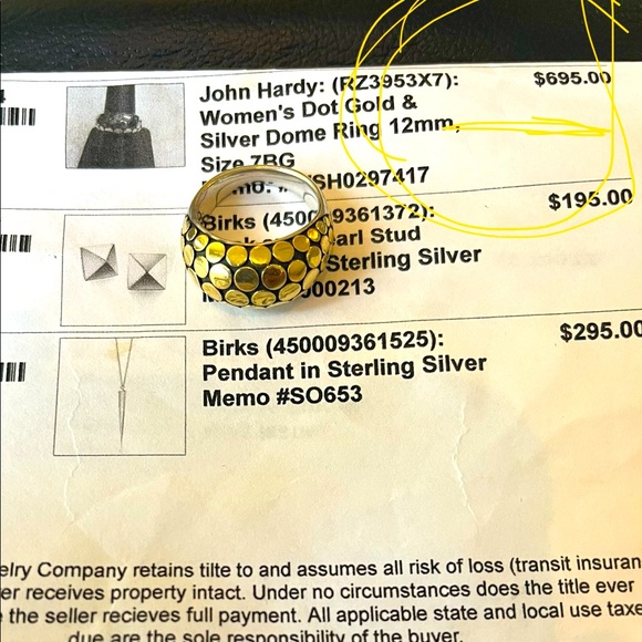 John Hardy Dot gold and silver dome ring